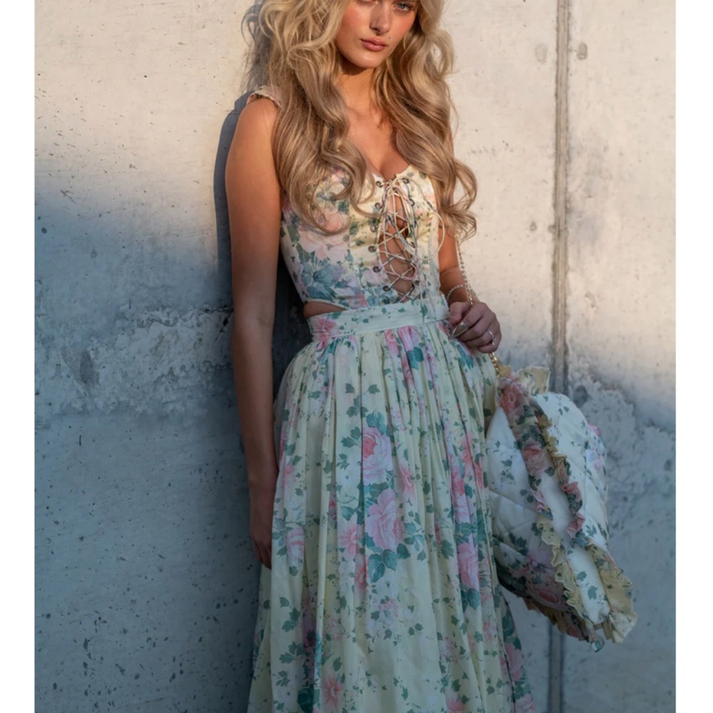 Selkie Pastel Floral Crop Top in Yellow, Pink, Blue